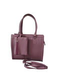 Womens Purple Shoulder Bag with Crossbody Strap