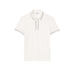 Mens Regular Fit Contrast Stretch Pique Polo Shirt