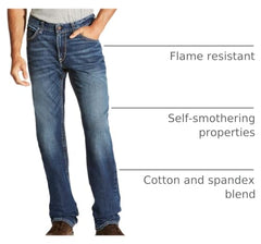 Mens Flame Resistant Bootcut Work Jeans