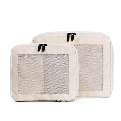Double Zipper Compression Packing Cubes for Travel