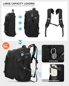 Flight Approved Detachable 2 in 1 50L Laptop Travel Backpack