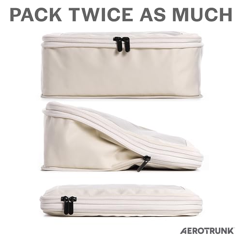 Double Zipper Compression Packing Cubes for Travel