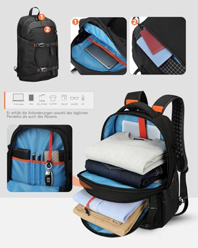 Flight Approved Detachable 2 in 1 50L Laptop Travel Backpack