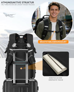 Flight Approved Detachable 2 in 1 50L Laptop Travel Backpack