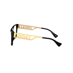 Black and Gold Rectangle Eyeglasses 55mm