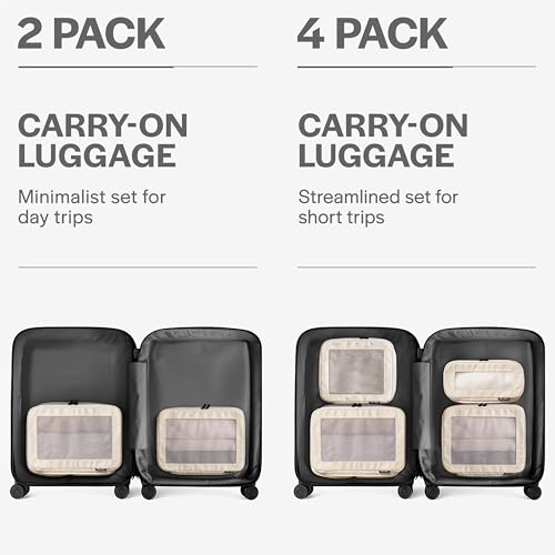 Double Zipper Compression Packing Cubes for Travel