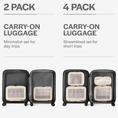 Double Zipper Compression Packing Cubes for Travel