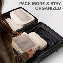 Double Zipper Compression Packing Cubes for Travel