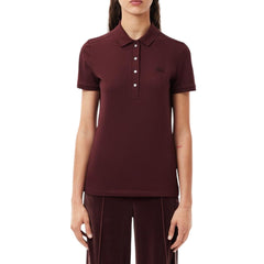 Womens Slim Fit Stretch Pique Polo Shirt