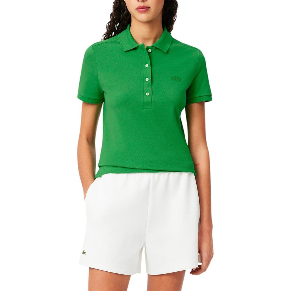 Womens Slim Fit Stretch Pique Polo Shirt