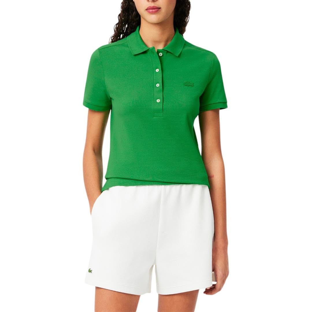 Womens Slim Fit Stretch Pique Polo Shirt