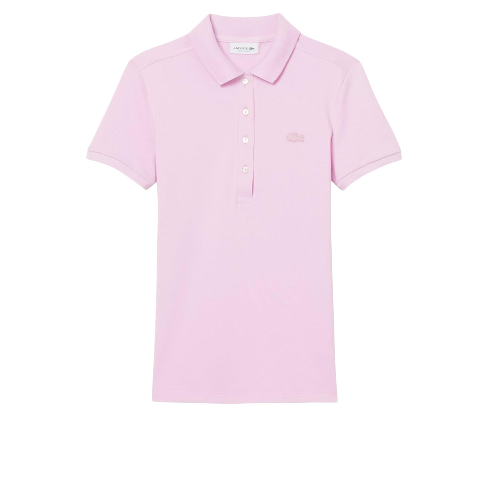Womens Slim Fit Stretch Pique Polo Shirt