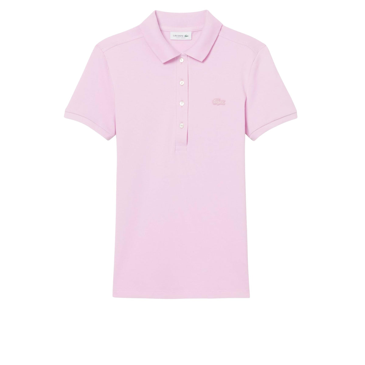 Womens Slim Fit Stretch Pique Polo Shirt