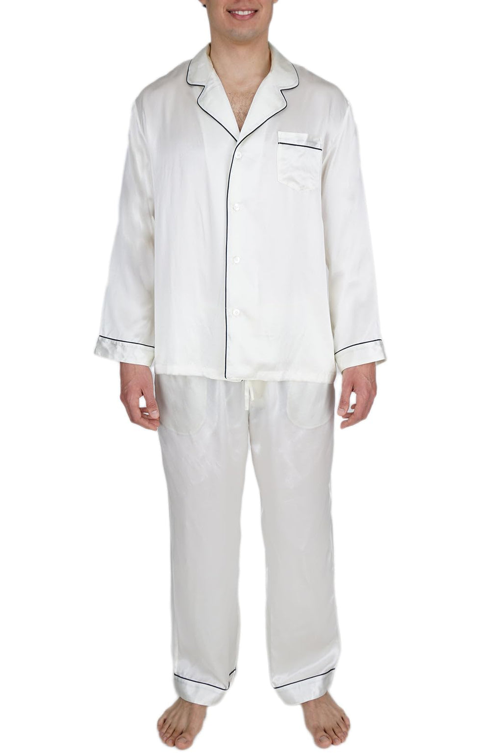 Mens Luxury Mulberry Silk Pajama Set
