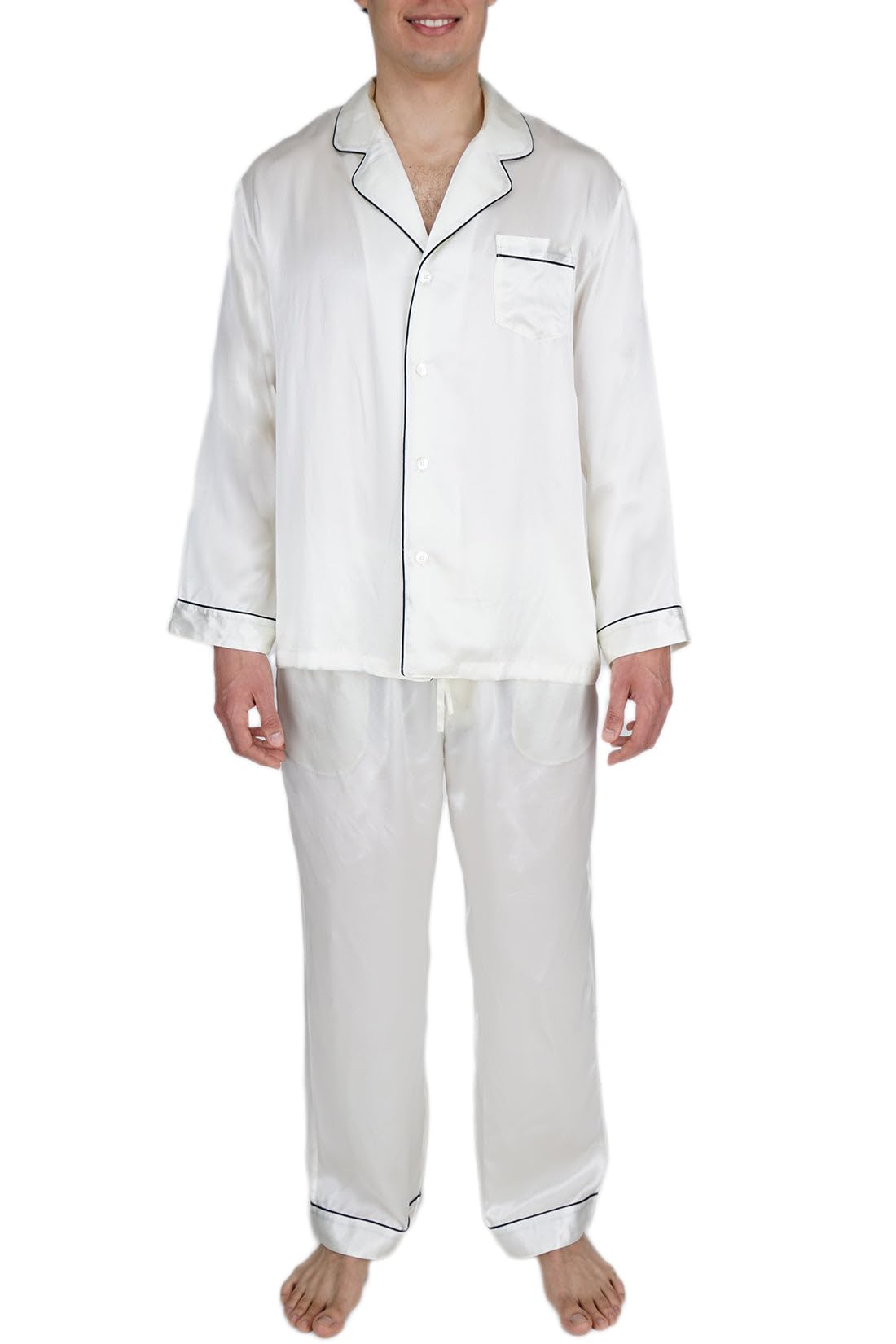Mens Luxury Mulberry Silk Pajama Set