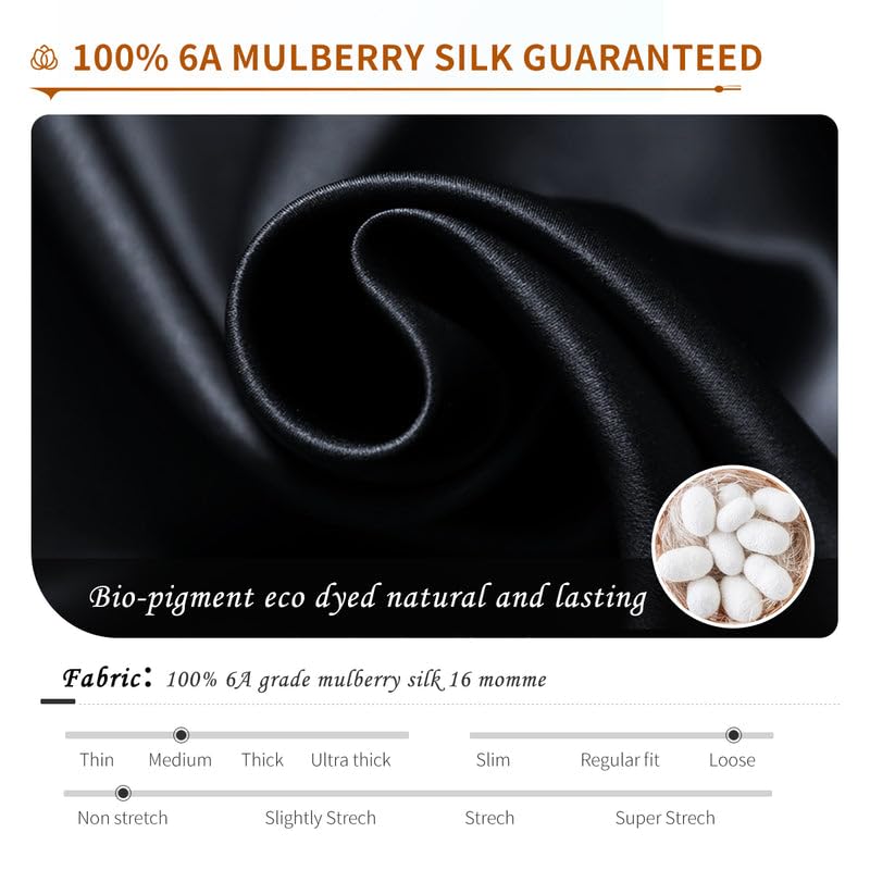Mens Mulberry Silk Button Front Pajama Set