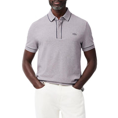 Mens Regular Fit Contrast Stretch Pique Polo Shirt
