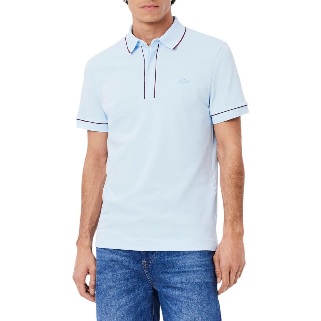 Mens Regular Fit Contrast Stretch Pique Polo Shirt