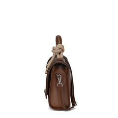 Womens Brown Genuine Leather Handbag