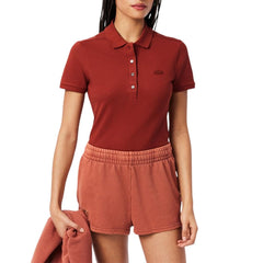 Womens Slim Fit Stretch Pique Polo Shirt