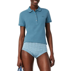 Womens Slim Fit Stretch Pique Polo Shirt