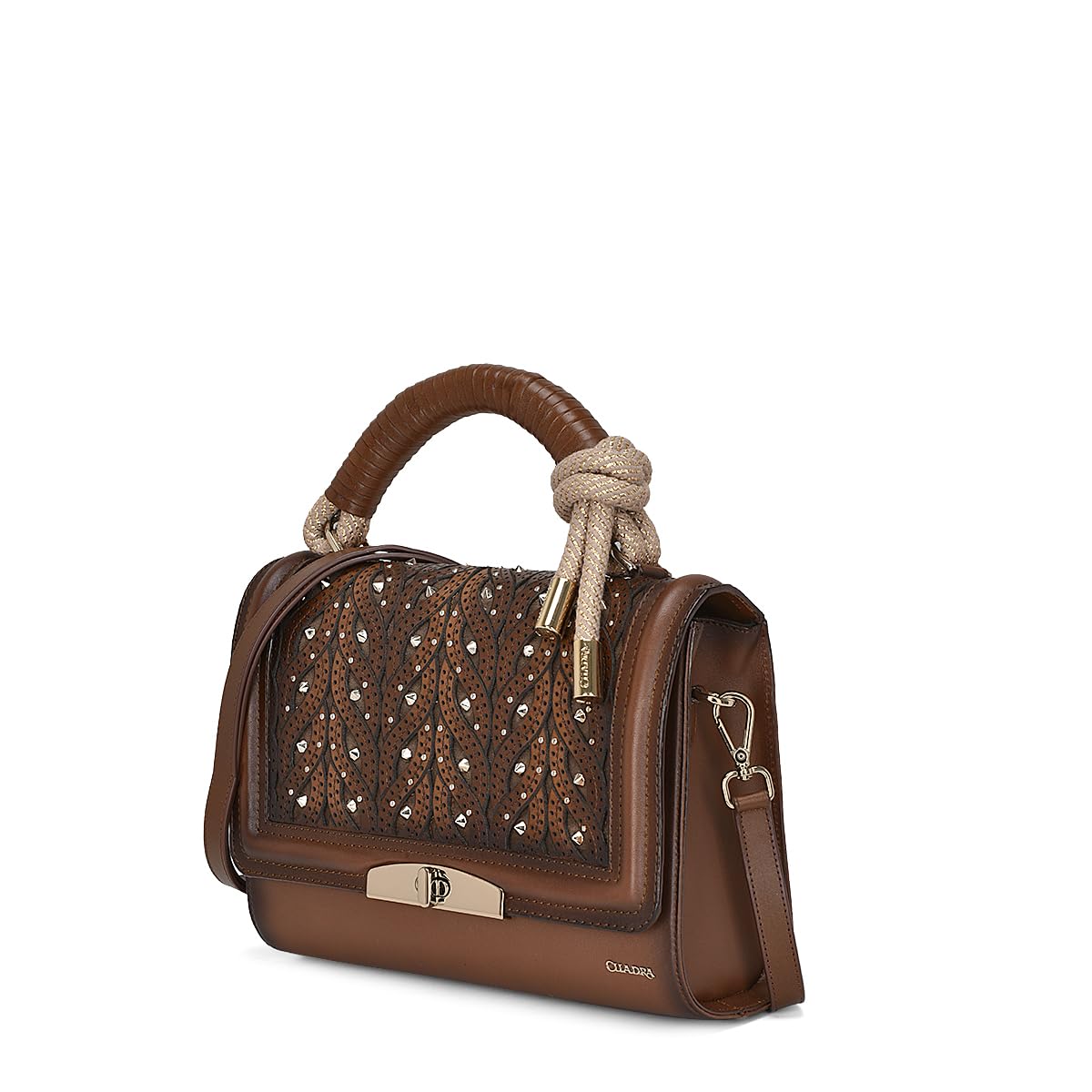 Womens Brown Genuine Leather Handbag