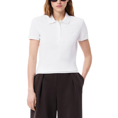 Womens Slim Fit Stretch Pique Polo Shirt