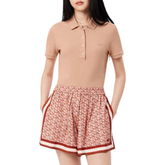 Womens Slim Fit Stretch Pique Polo Shirt