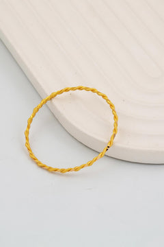 22K Yellow Gold Traditional Double Twisted Burma Bracelet for Women