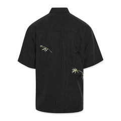 Mens Short Sleeve Bamboo Embroidered Casual Shirt