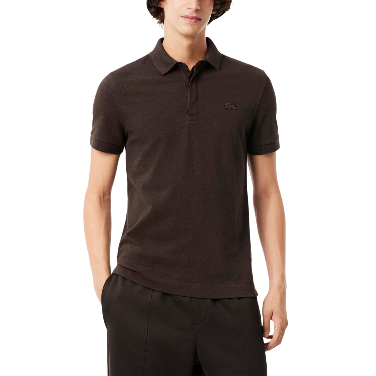 Mens Regular Fit Contrast Stretch Pique Polo Shirt