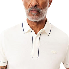 Mens Regular Fit Contrast Stretch Pique Polo Shirt