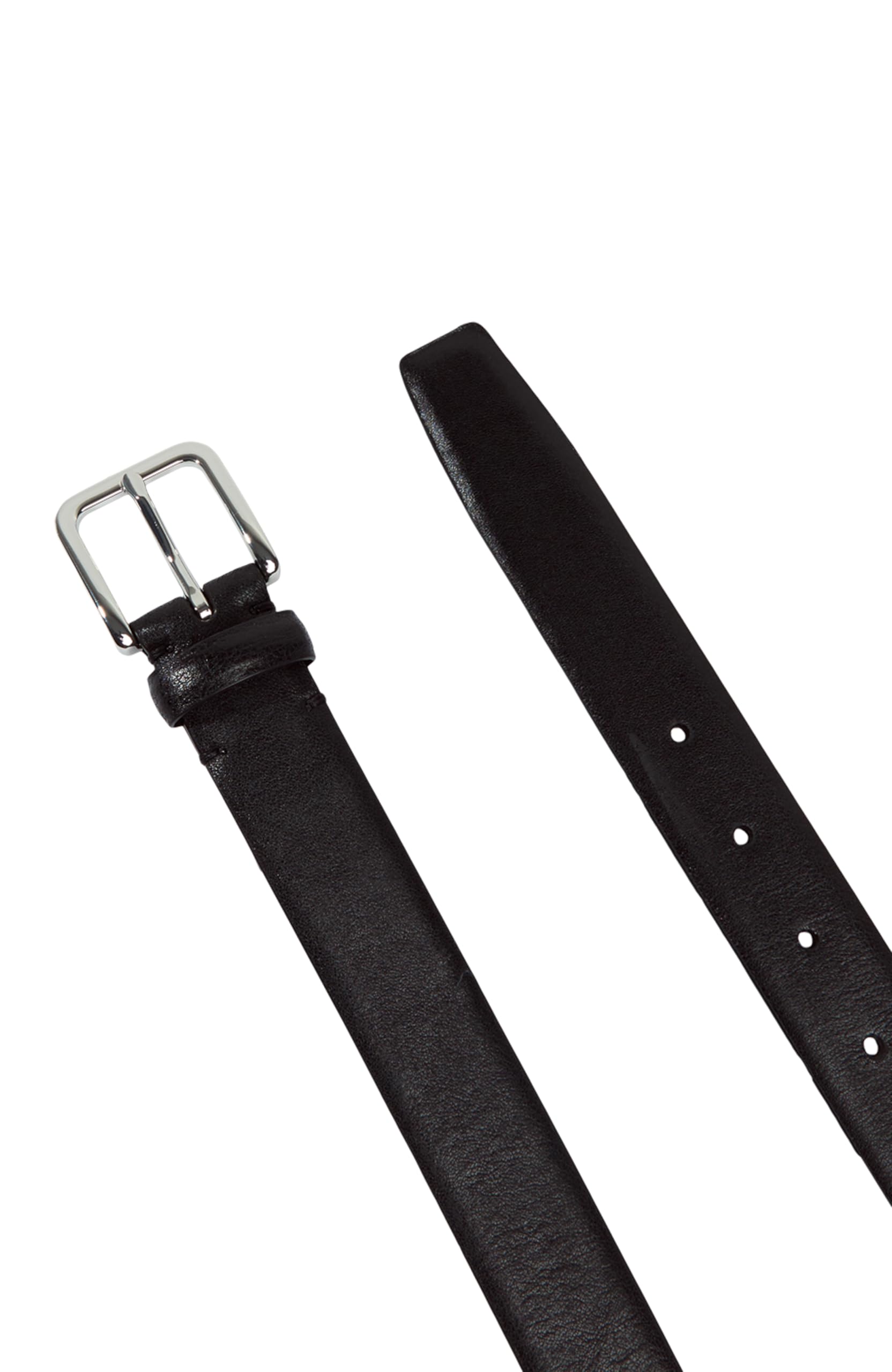 Mens 30mm Polished Calf Leather Belt