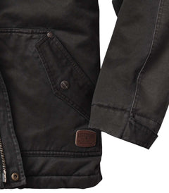 Mens Vintage Waxed Cotton Water Resistant Barn Chore Jacket