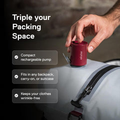 Waterproof Travel Compression Kit with Portable USB C Vacuum Pump