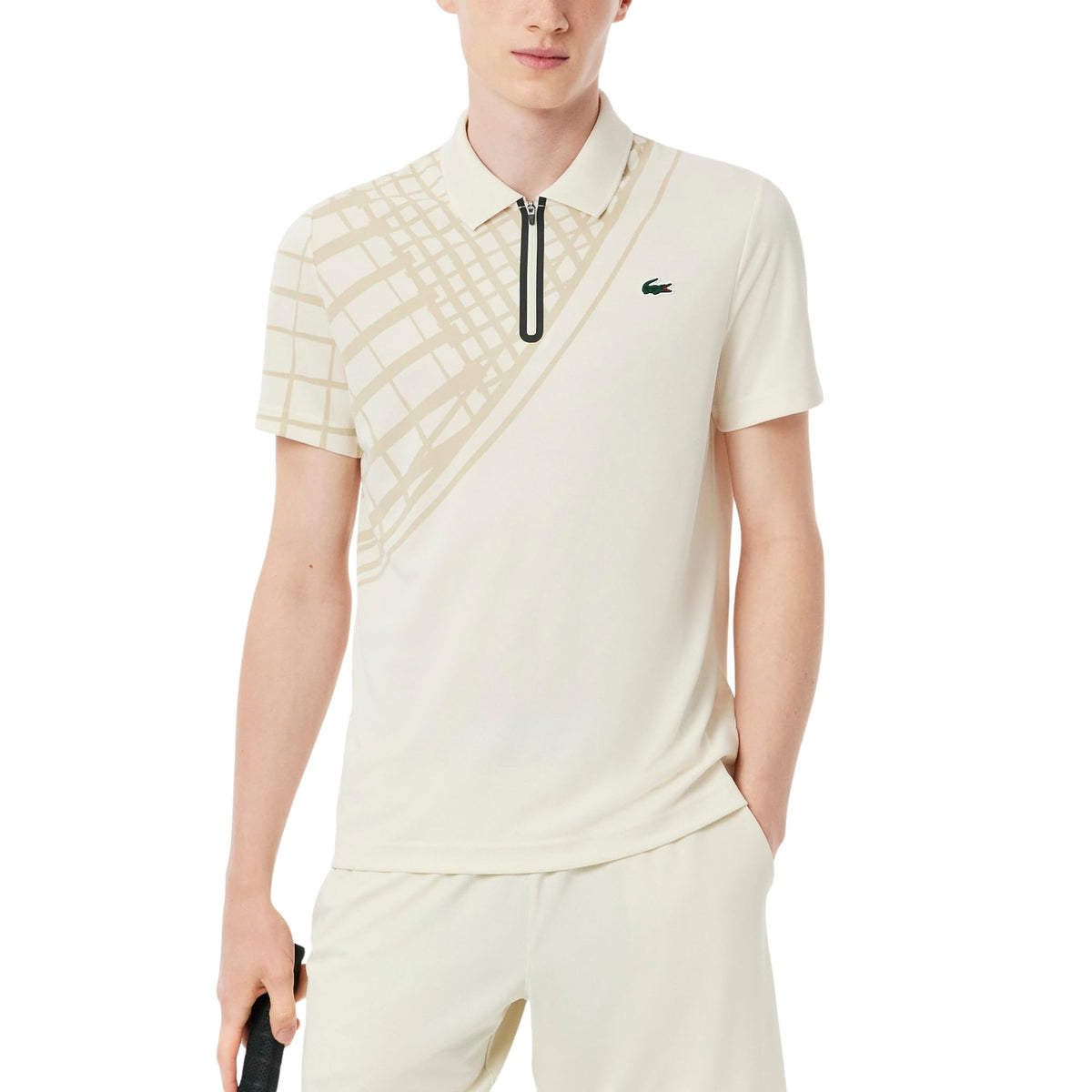 Mens Ultra Dry Printed Slim Fit Tennis Polo