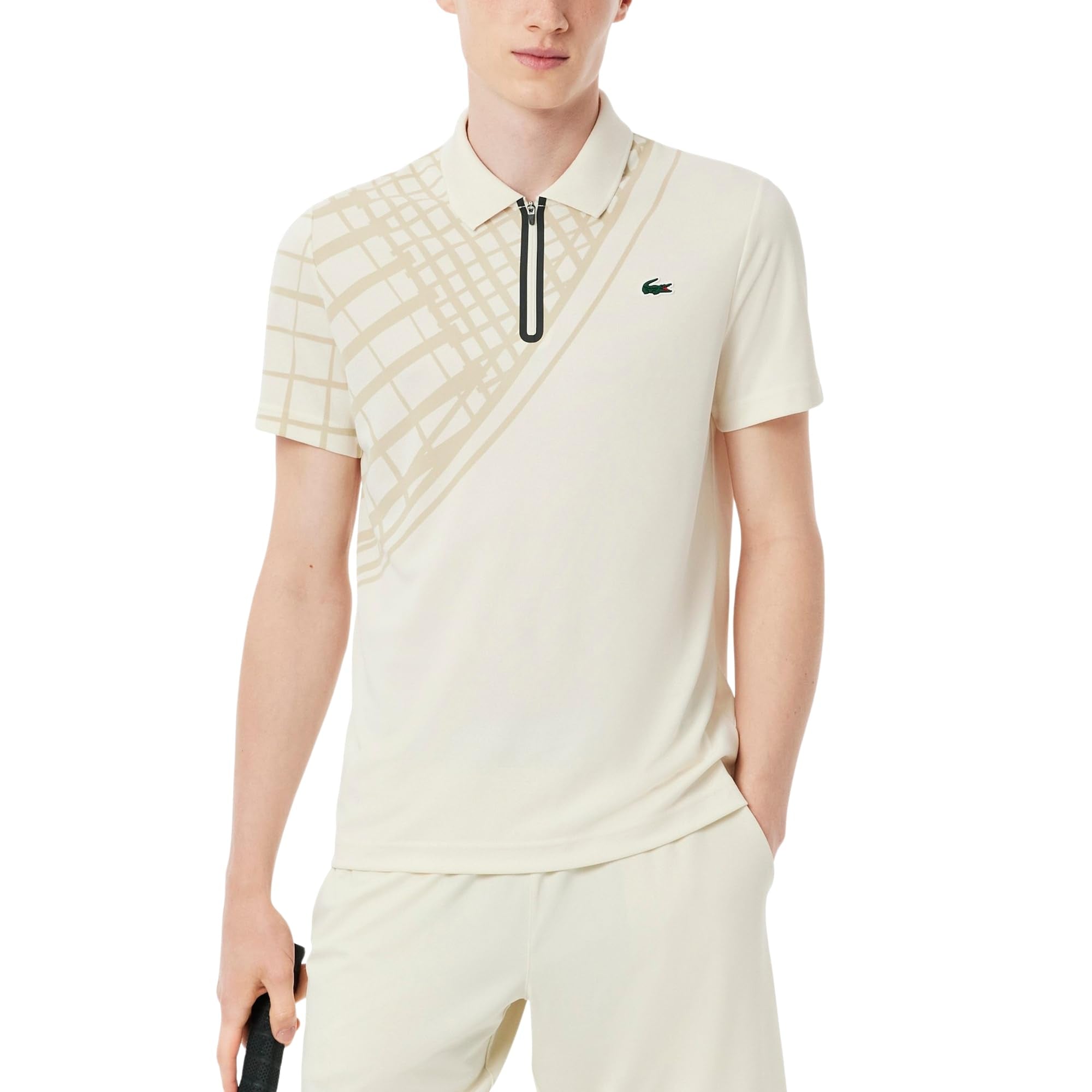 Mens Ultra Dry Printed Slim Fit Tennis Polo