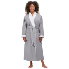 Unisex Plush Lined Microfiber Bath Robe