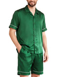 Mens Short Sleeve Mulberry Silk Pajama Set
