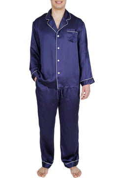 Mens Luxury Mulberry Silk Pajama Set