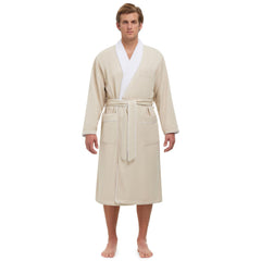 Unisex Plush Lined Microfiber Bath Robe