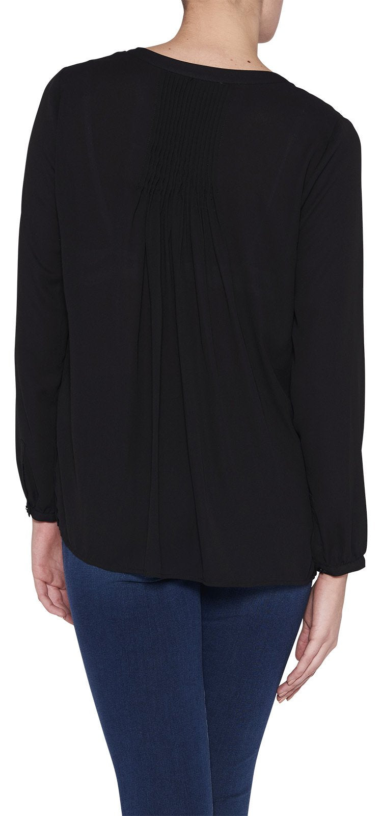 Womens Sleeveless Pintuck Top