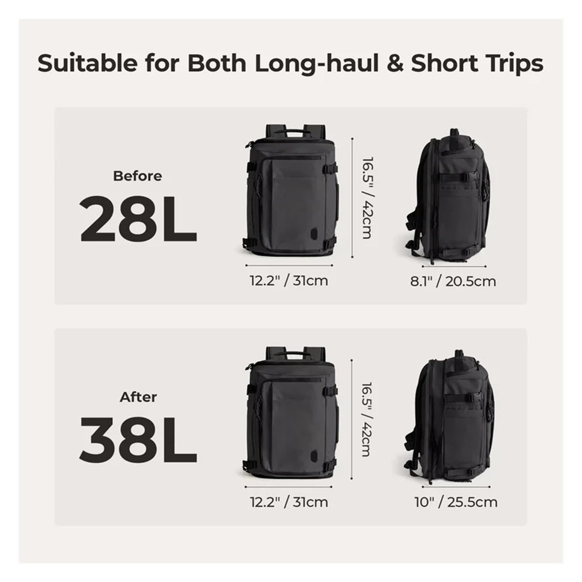 Waterproof Multifunction 15.6 Inch Laptop Travel Backpack for Men