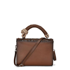 Womens Brown Genuine Leather Handbag