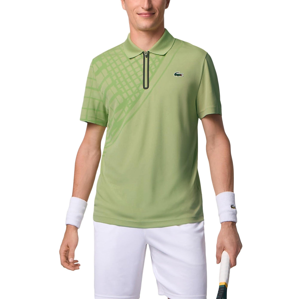 Mens Ultra Dry Printed Slim Fit Tennis Polo