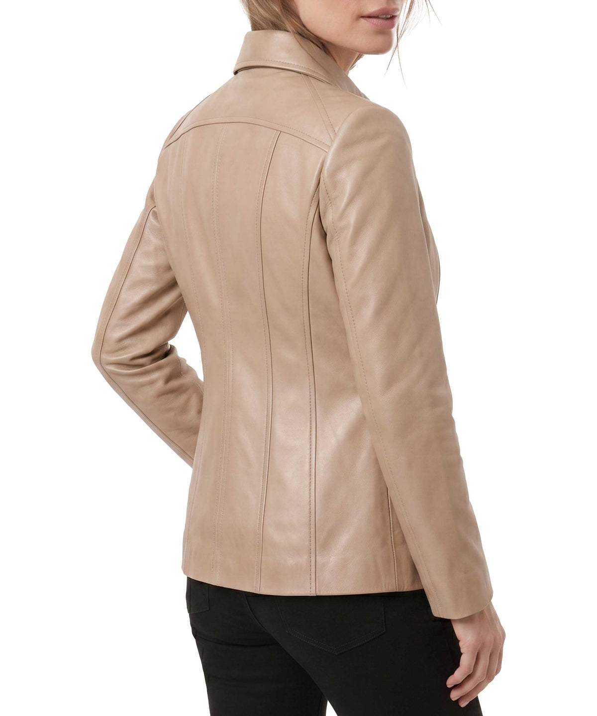 Genuine Lambskin Leather Jacket Casual Long Coat