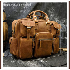 Mens Retro Briefcase Travel Crossbody Bag