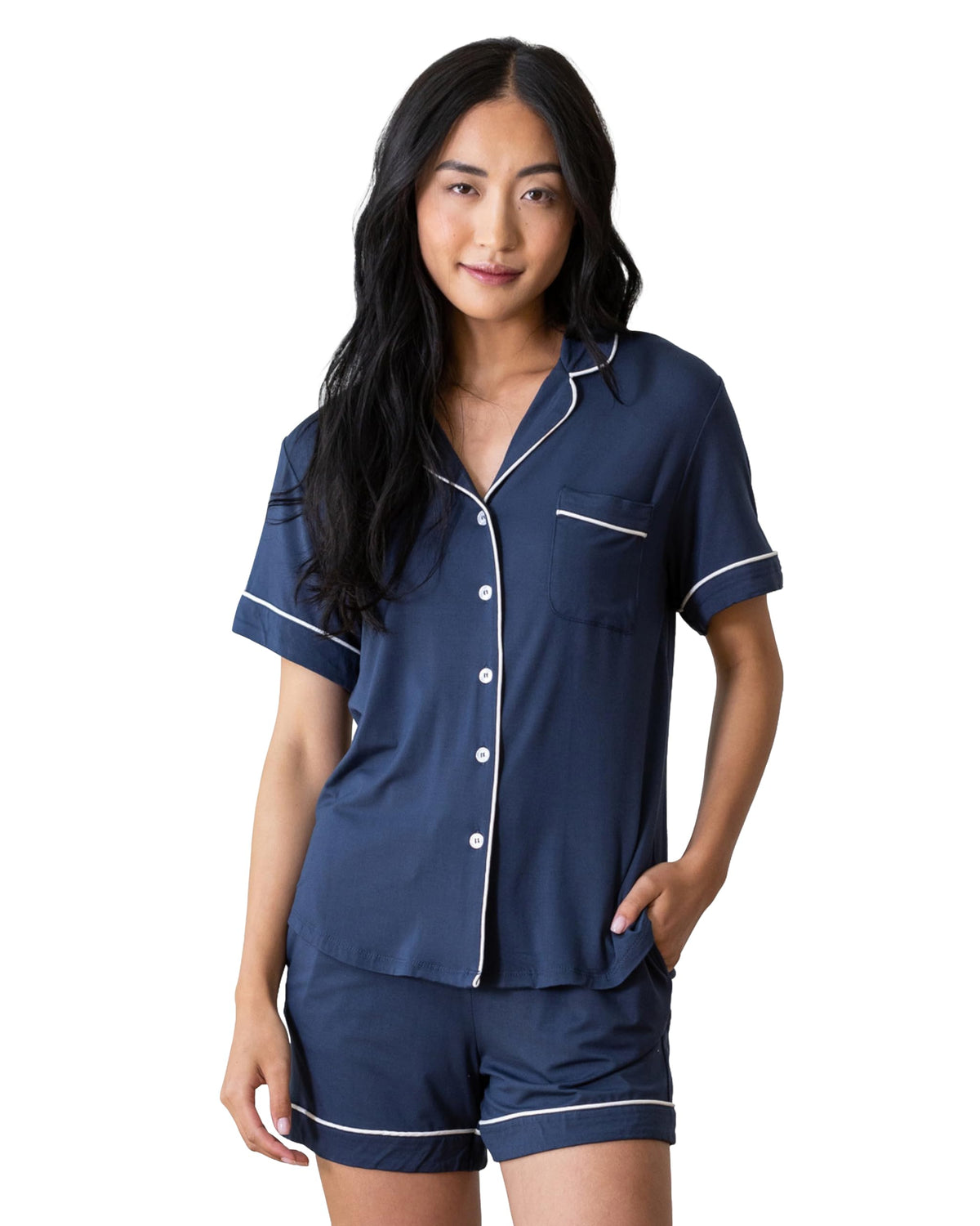 Short Sleeve Pajama Set Relaxed Fit with Pockets
