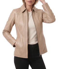 Genuine Lambskin Leather Jacket Casual Long Coat