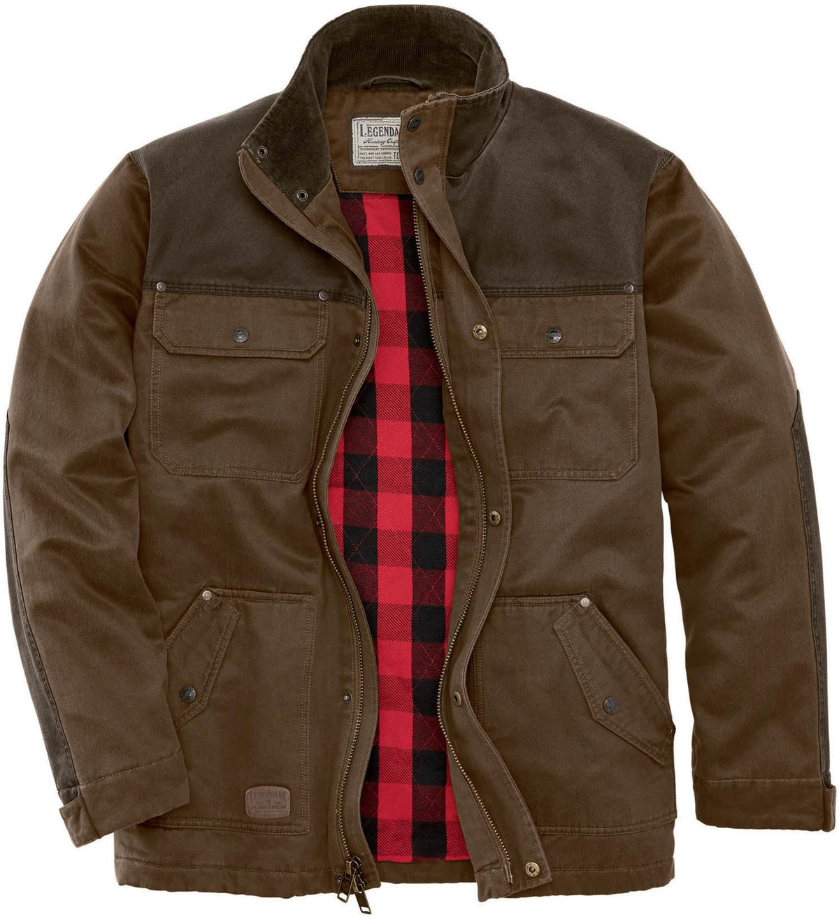Mens Vintage Waxed Cotton Water Resistant Barn Chore Jacket